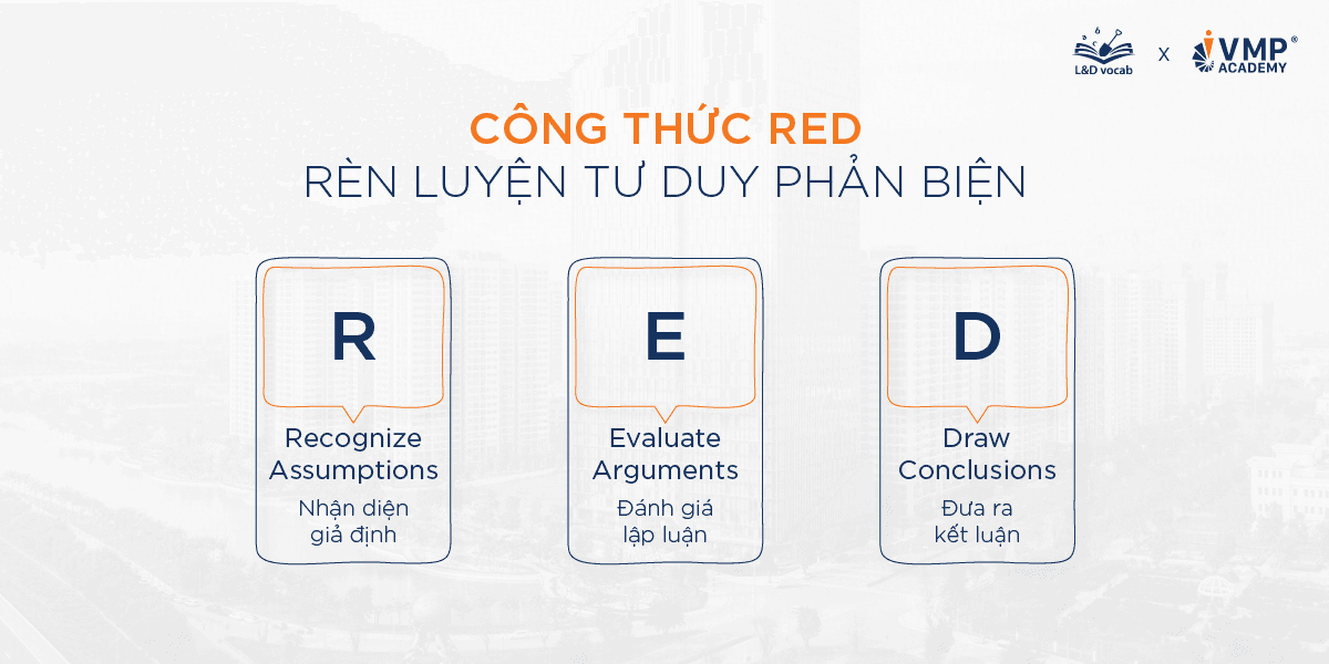 Công thức RED giúp rèn luyện tư duy phản biện.