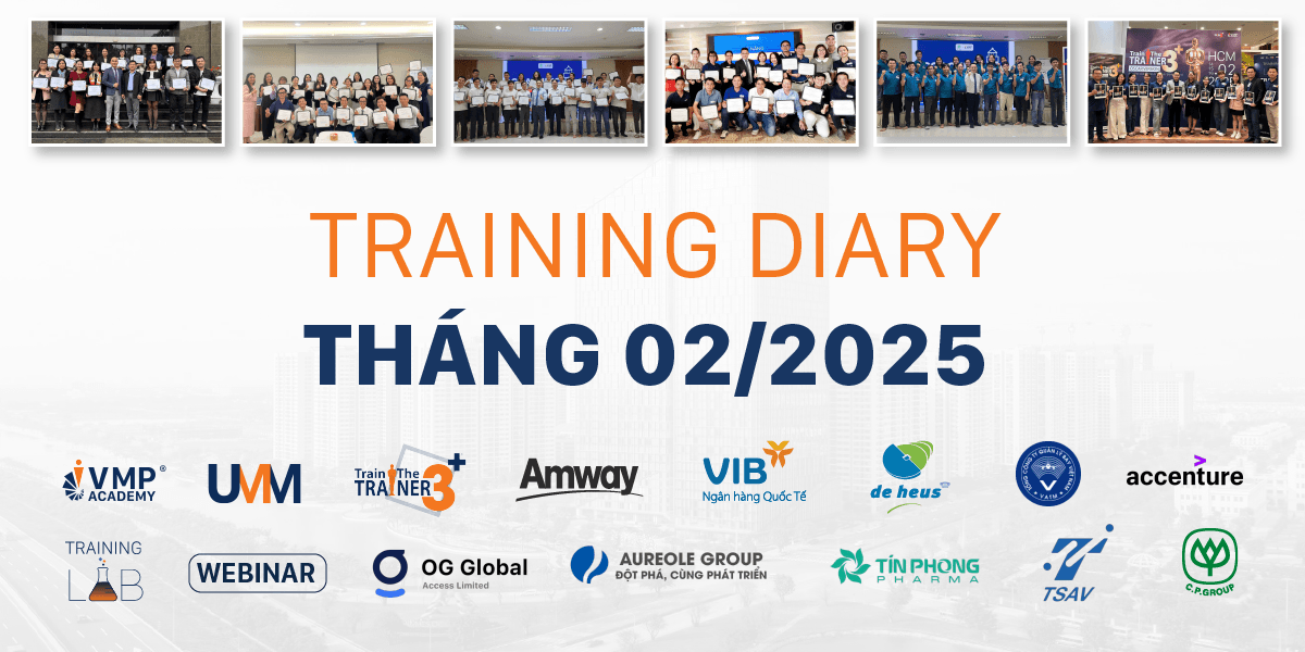 Tổng hợp 29 khóa kỹ năng quản lý do VMP Academy tổ chức trong tháng 02.2025. Tổng hợp 29 khóa kỹ năng quản lý do VMP Academy tổ chức trong tháng 02.2025.