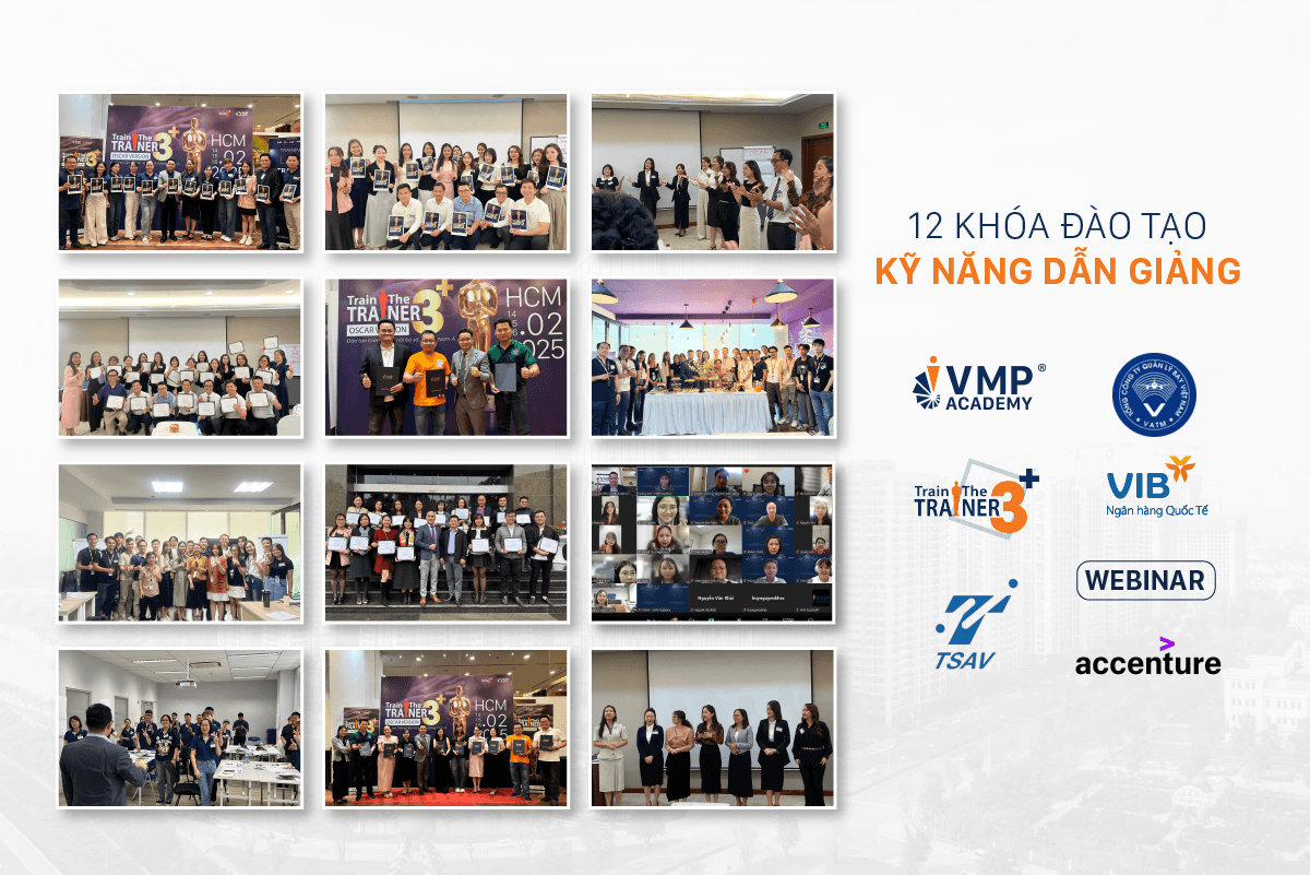 12 Khóa kỹ năng dẫn giảng, kỹ năng đào tạo. 12 Khóa kỹ năng dẫn giảng, kỹ năng đào tạo.