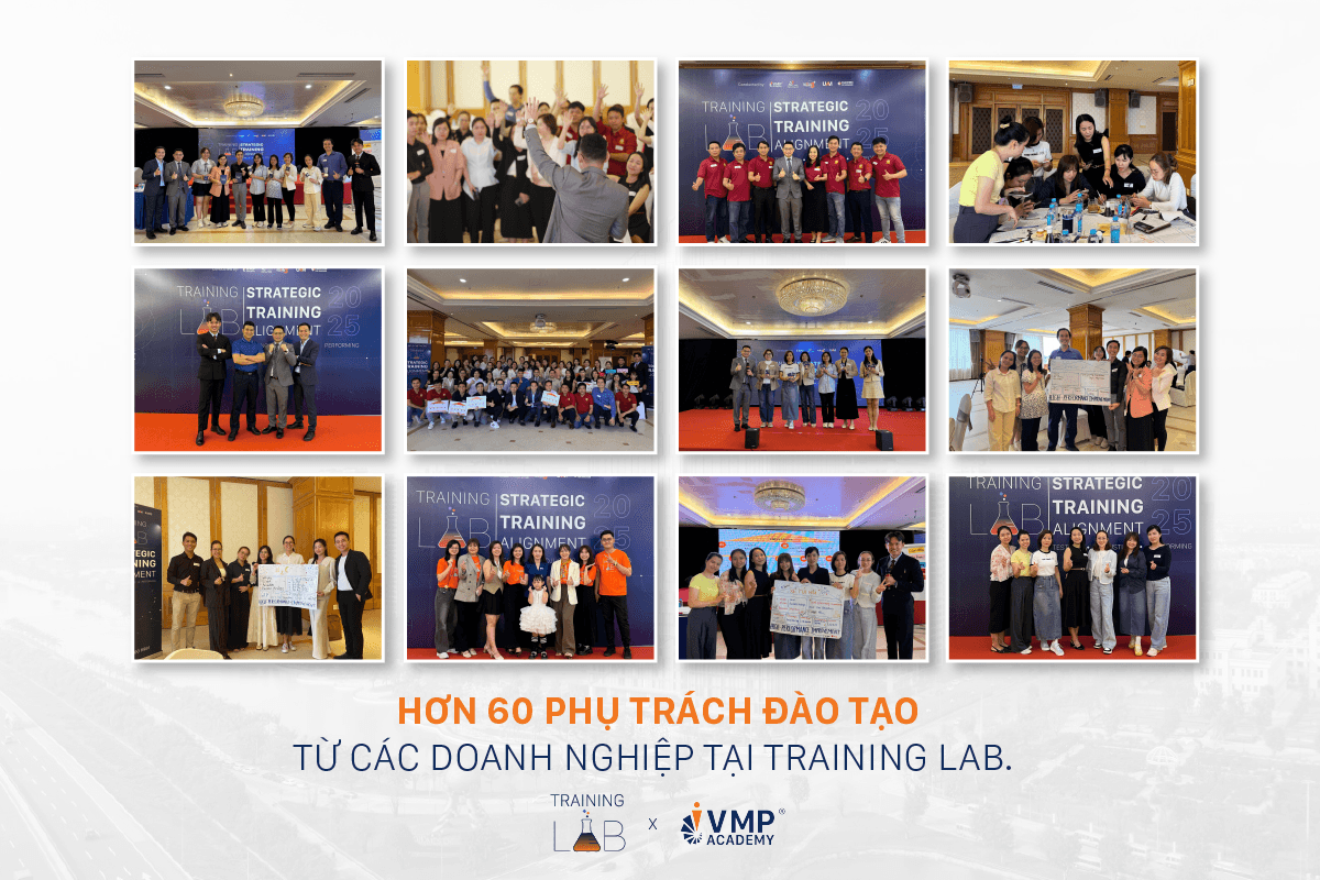 Training Lab với sự tham dự của hơn 60 anh chị phụ trách đào tạo đến từ các doanh nghiệp hàng đầu. Training Lab với sự tham dự của hơn 60 anh chị phụ trách đào tạo đến từ các doanh nghiệp hàng đầu.